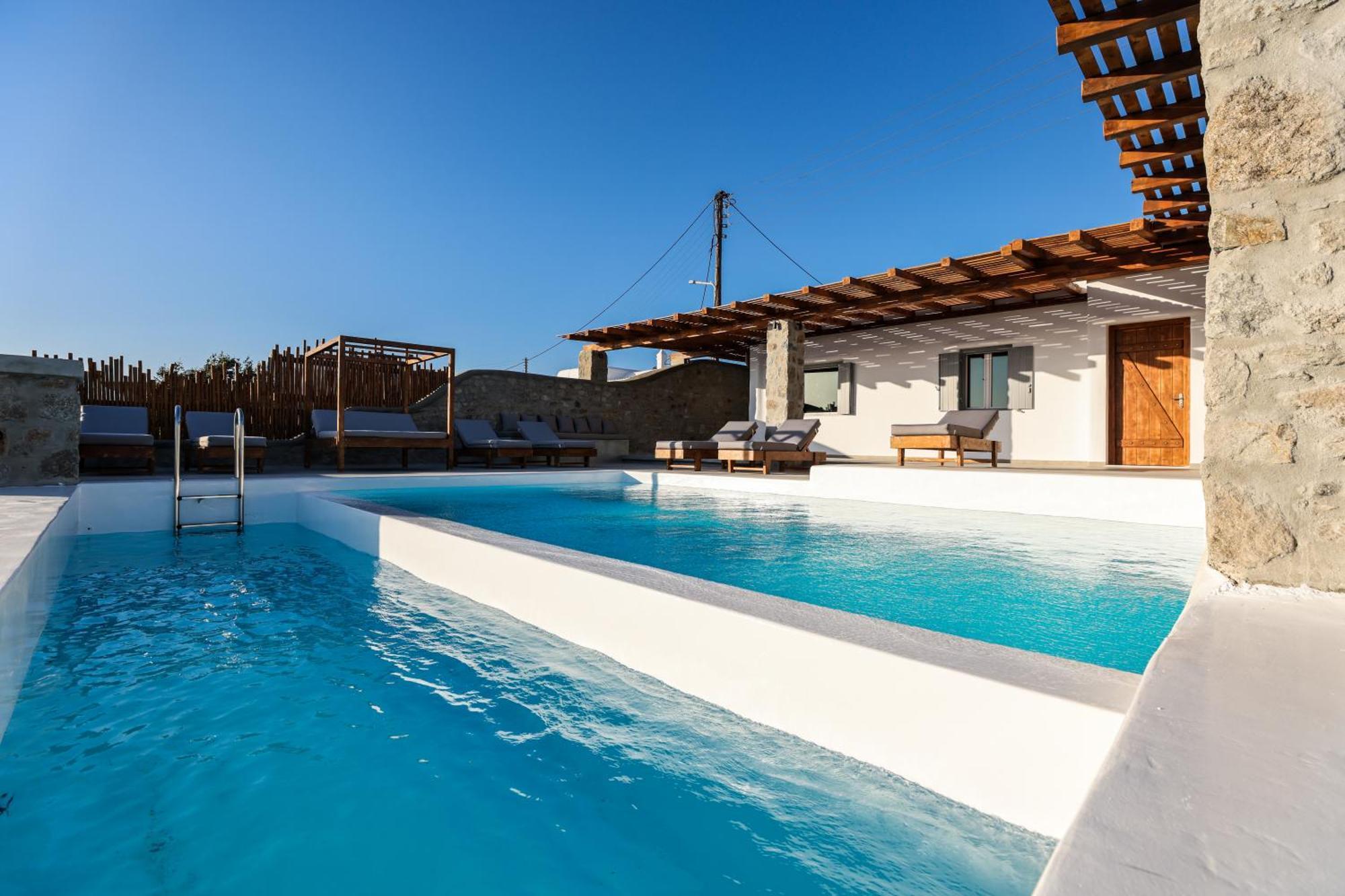 The George Villas With Private Pool, Close To Mykonos Town - Chora 外观 照片