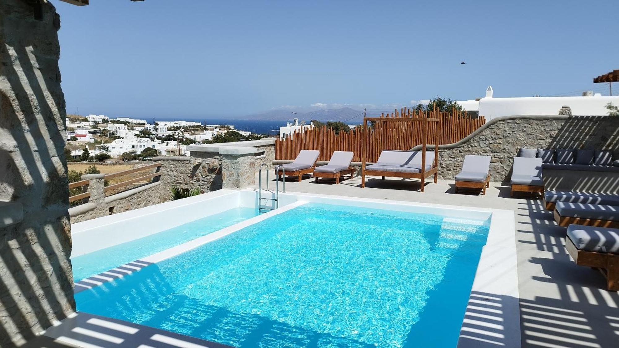 The George Villas With Private Pool, Close To Mykonos Town - Chora 外观 照片