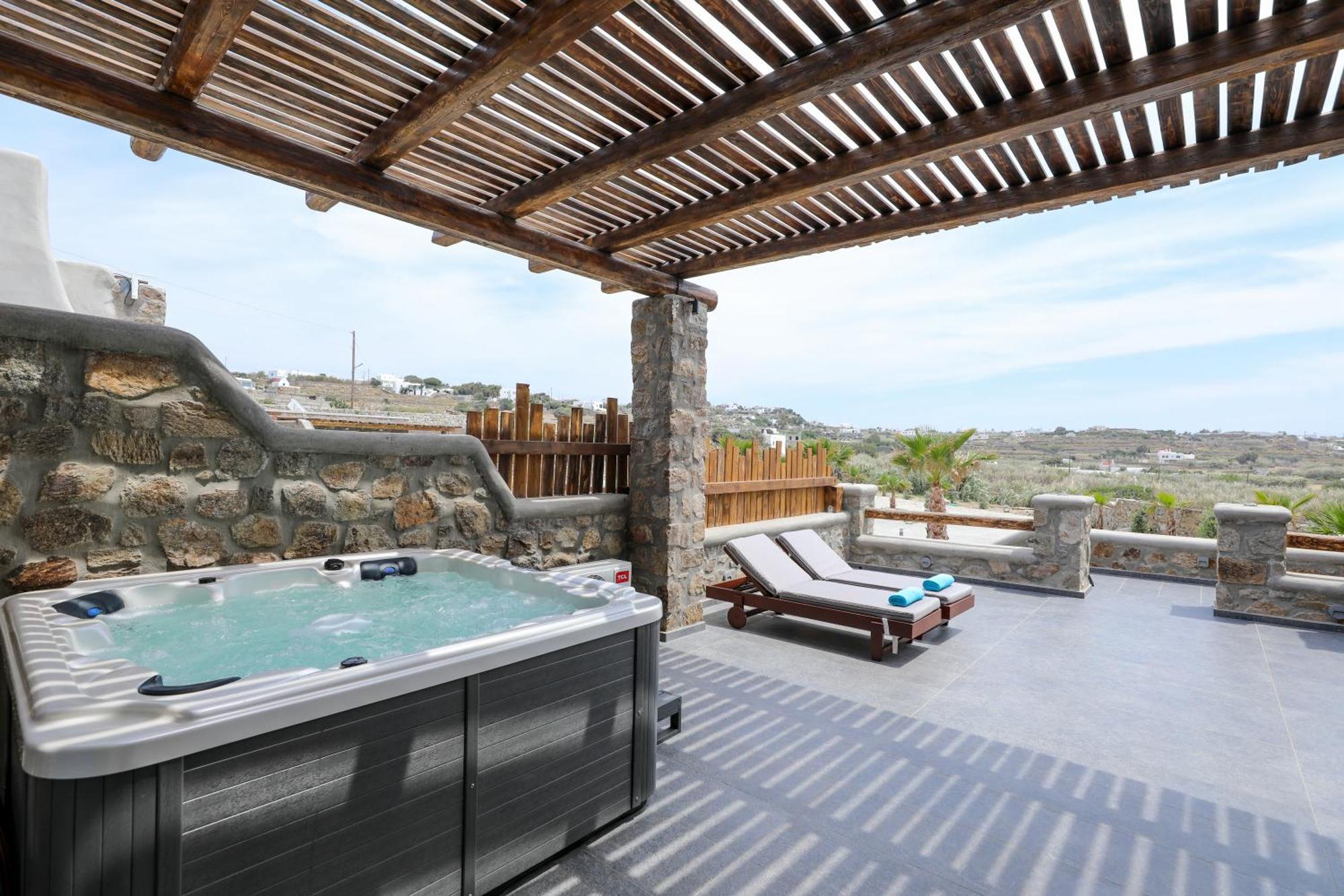 The George Villas With Private Pool, Close To Mykonos Town - Chora 外观 照片