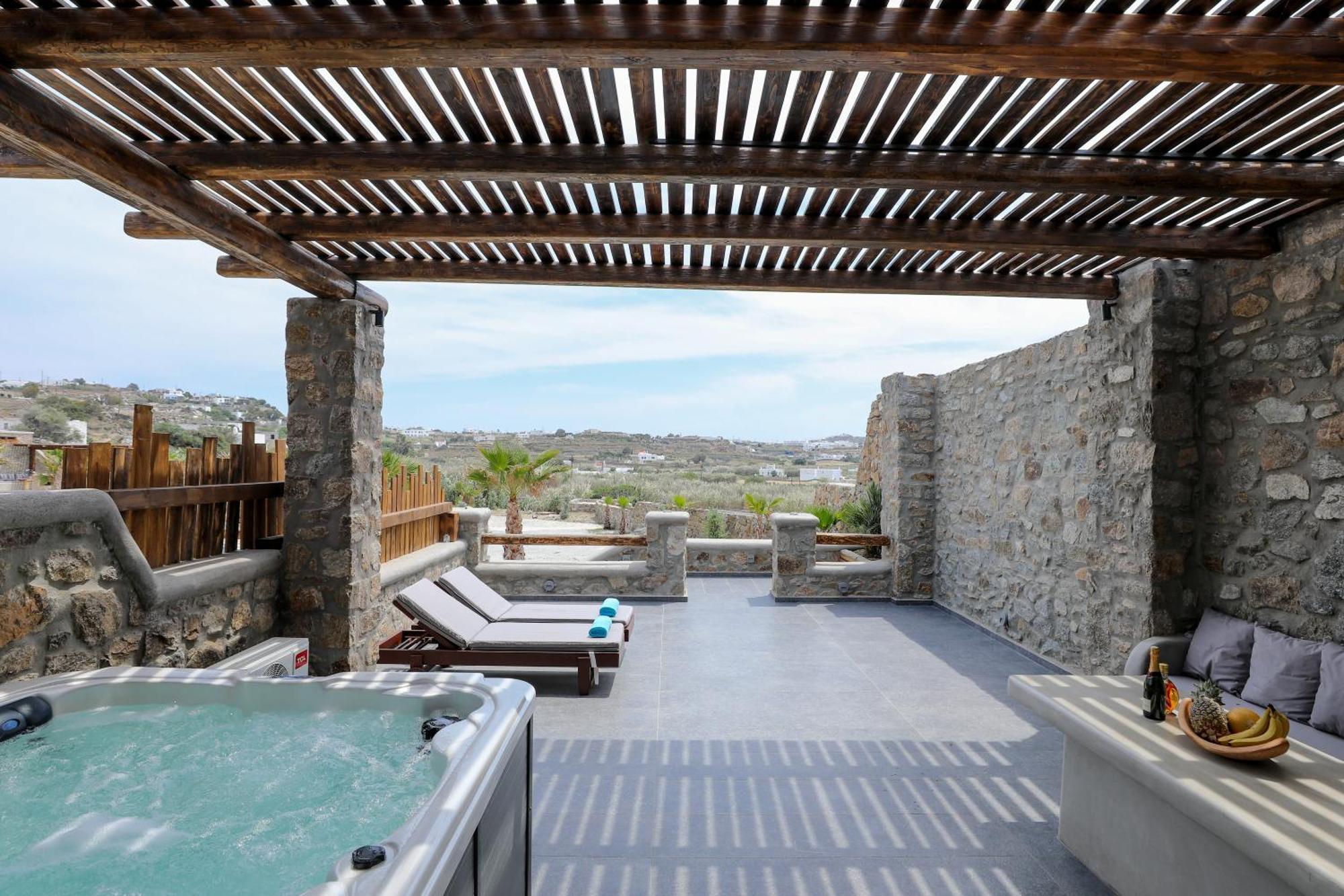 The George Villas With Private Pool, Close To Mykonos Town - Chora 外观 照片