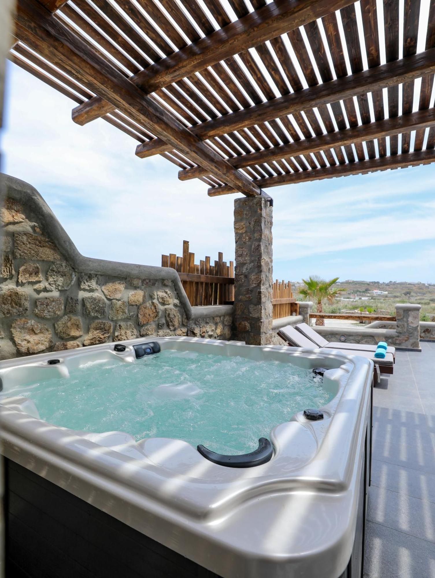 The George Villas With Private Pool, Close To Mykonos Town - Chora 外观 照片